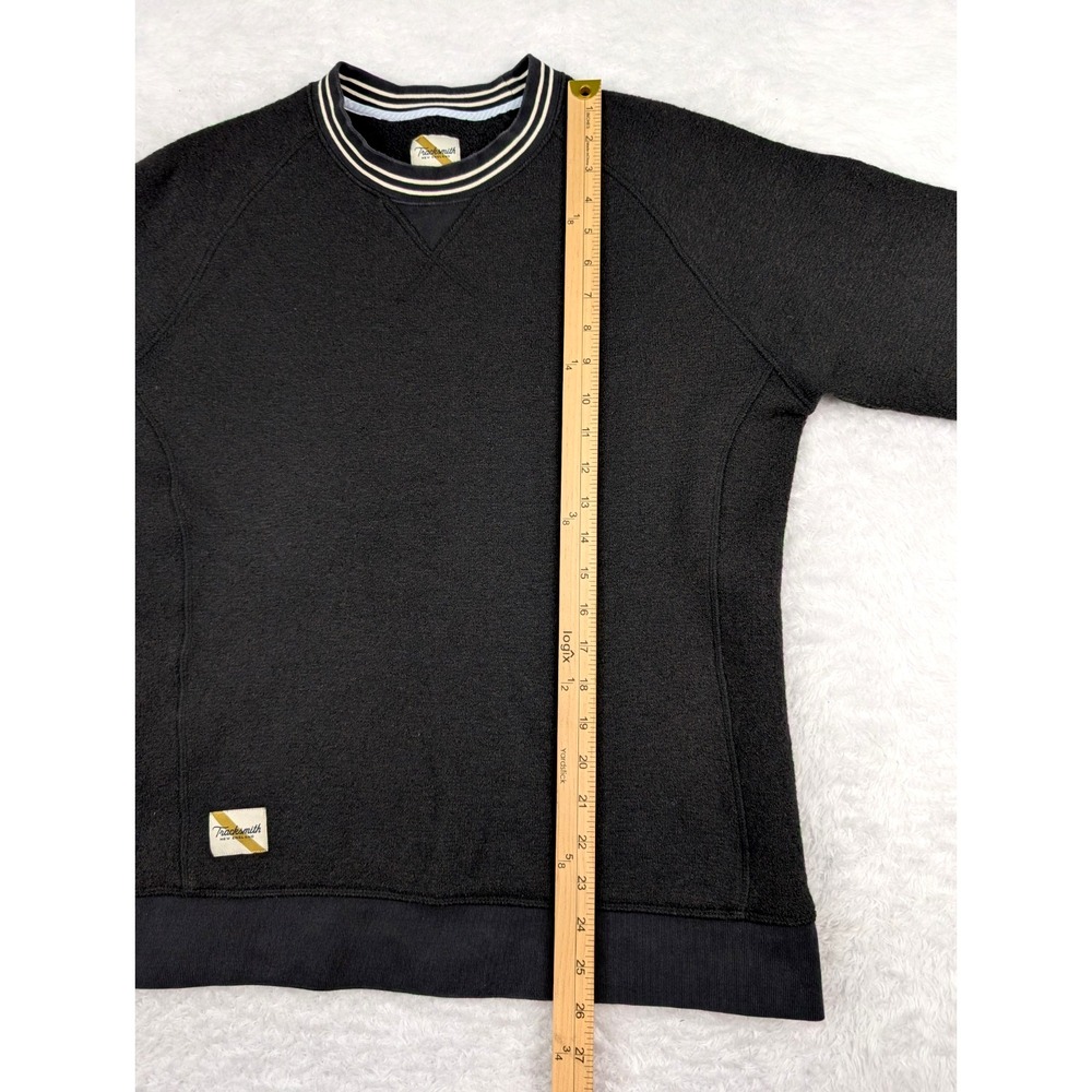 Tracksmith Merino Wool Blend Sweater Men's M Black Long Sleeve Pullover Running - Picture 3 of 11